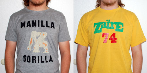 Muhammad Ali T-Shirts Zaire 74 und Gorilla Manilla